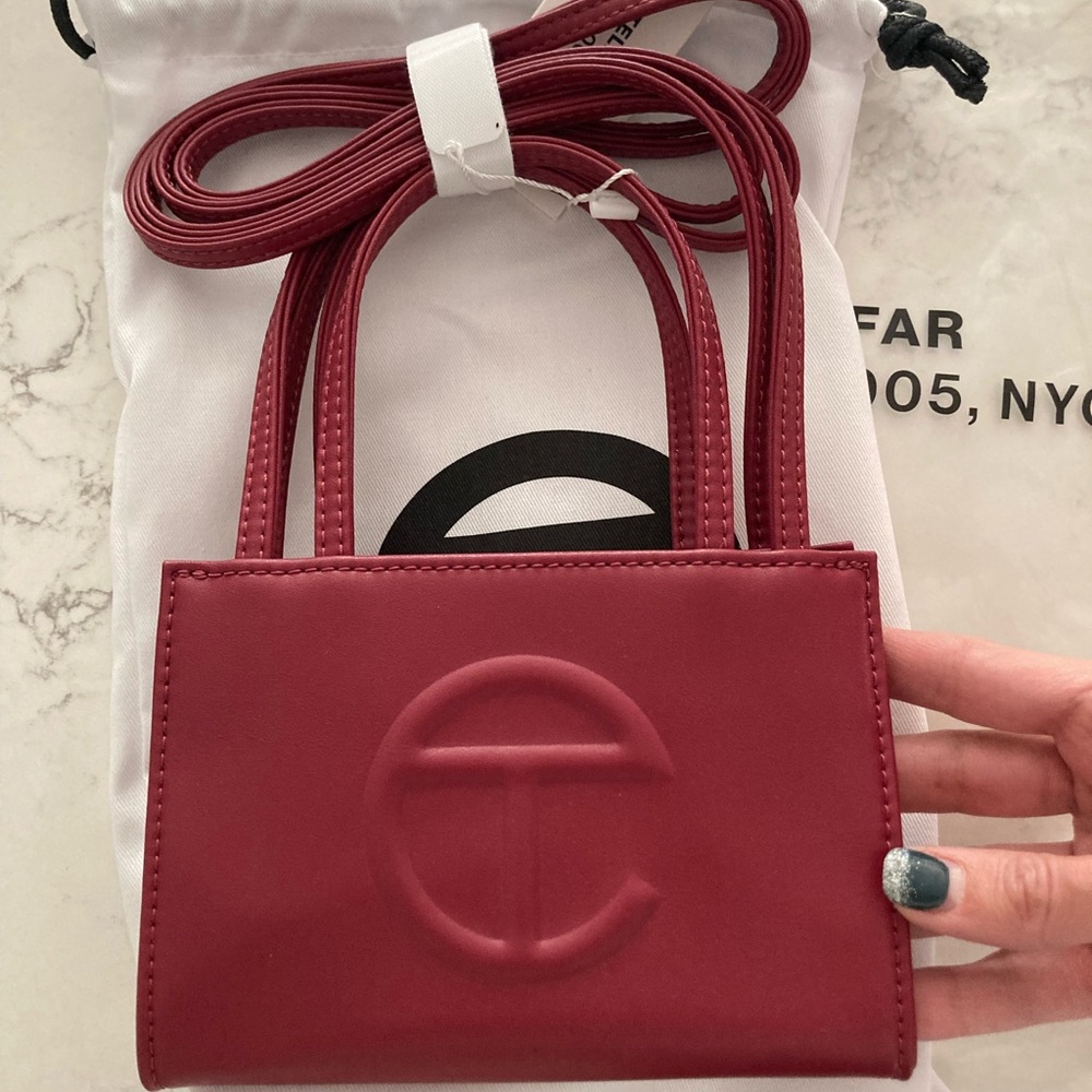 Telfar small burgundy bag brand new 100% authentic